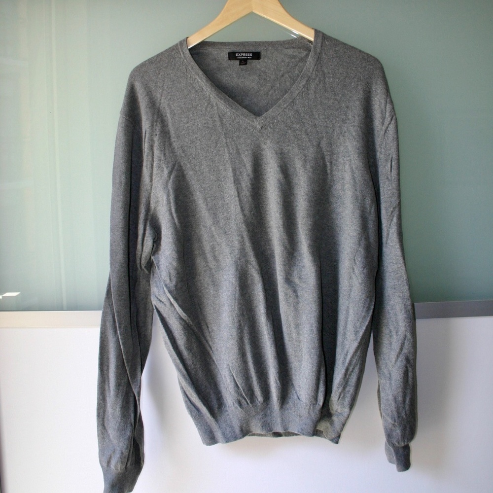 Express Men's V-Neck Sweater - L